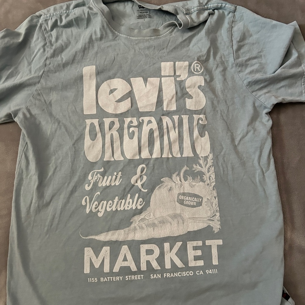 Levi's Light Blue Organic Graphic Tee
